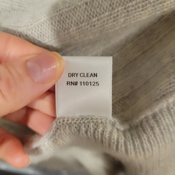 Qi Cashmere Gray Open Front Cardigan Sz XSP - Picture 6 of 6